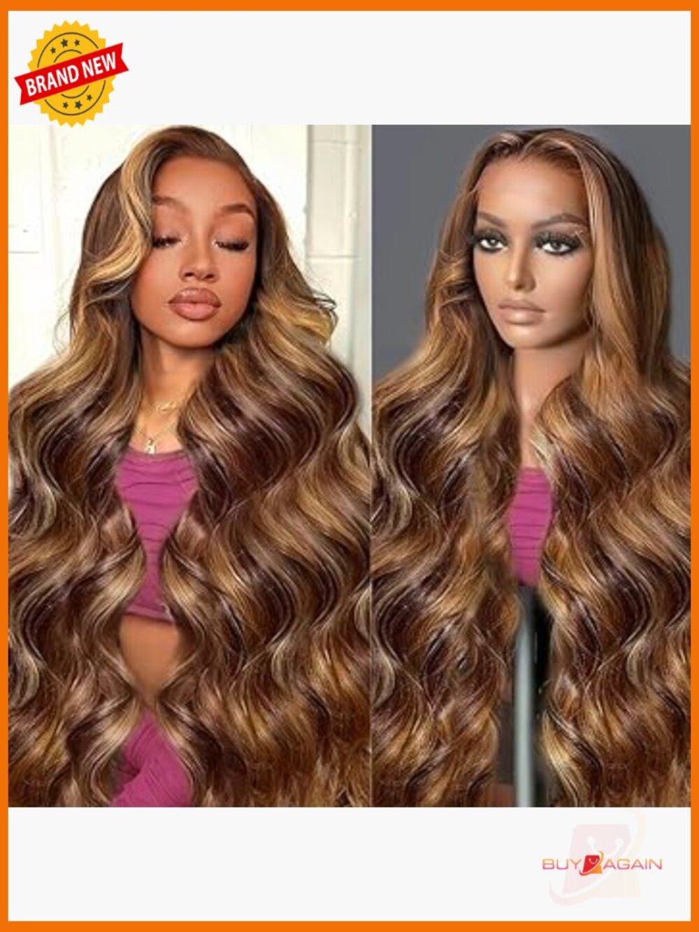 28 Inch Lace Front Wig Human Hair Pre Plucked Body Wave 180% Density Frontal Wig